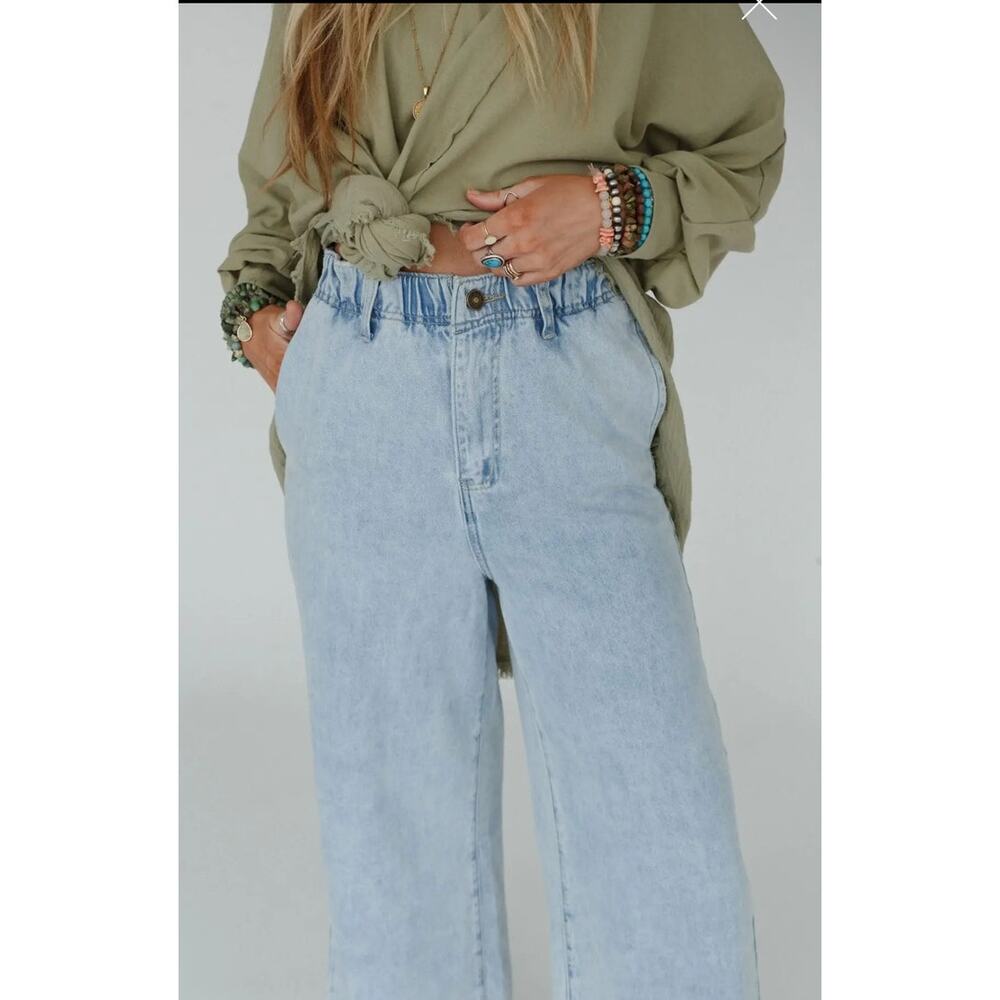Simply You Wide Leg Jeans - Light Wash - Picture 8 of 8